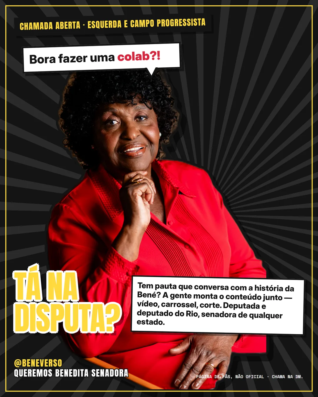 Card 2: Tá na disputa? — chamada a candidaturas