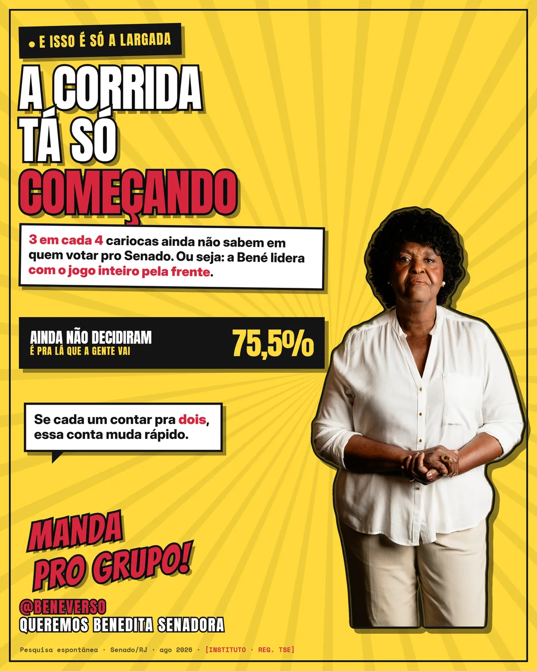 Card 6: E mal começou — 75,5% ainda não sabem