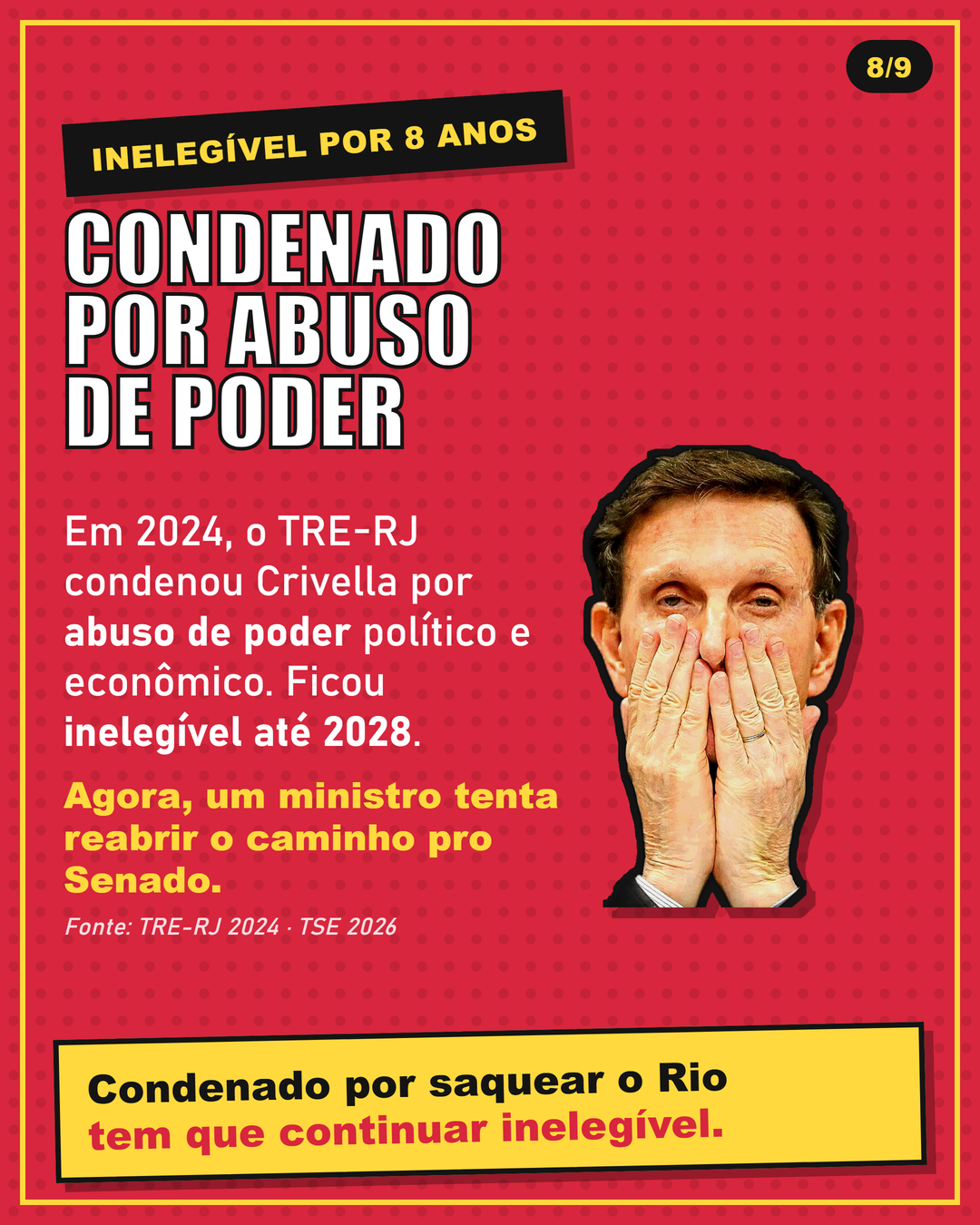 Card 8: Inelegível por 8 anos