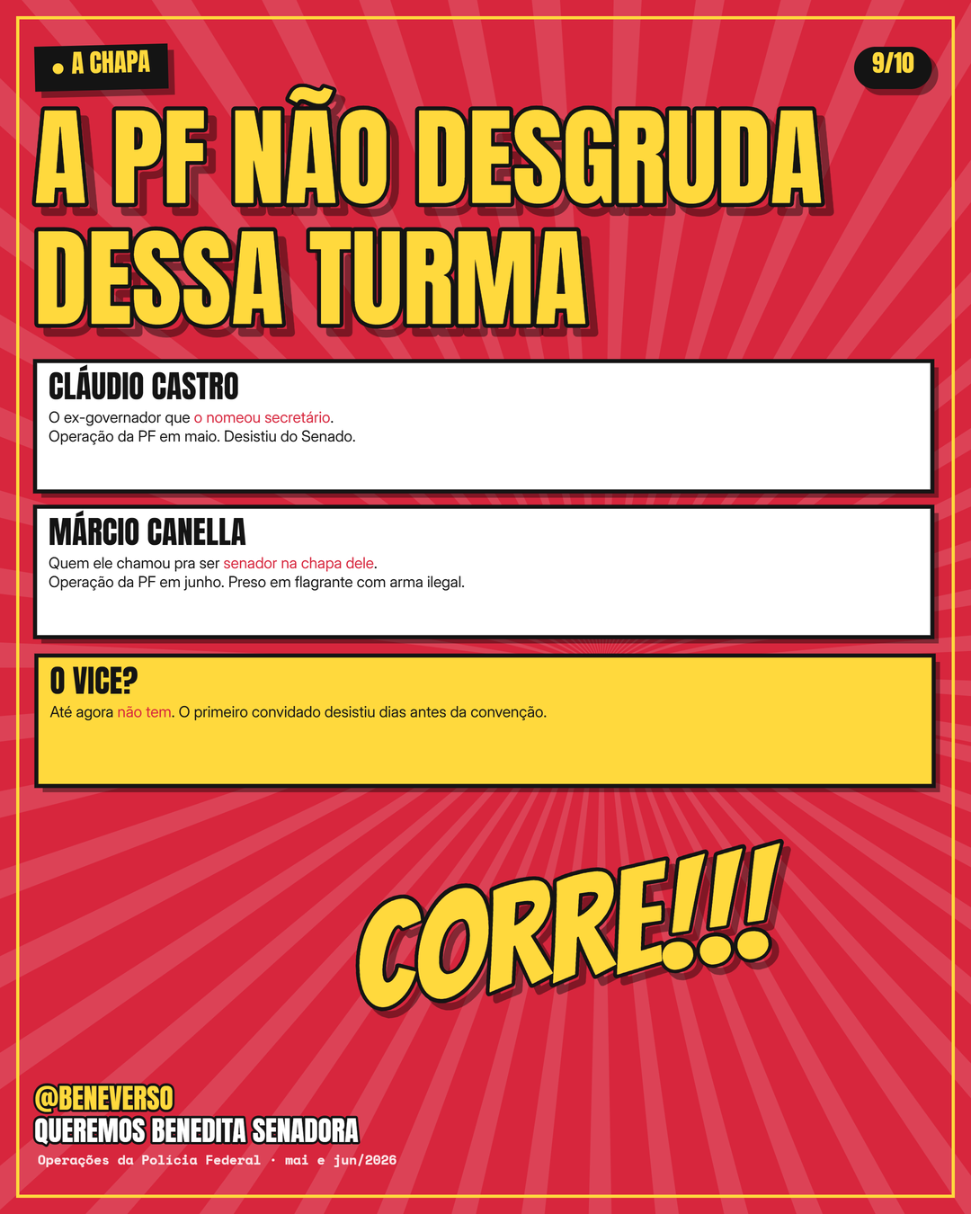 Card 9: A PF não desgruda dessa turma